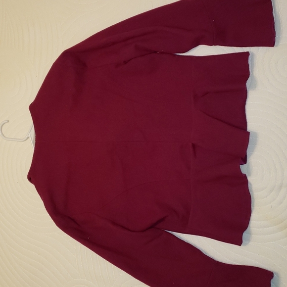 Handmade Raspberry wool skirt suit, silk lined, women's 14 - Picture 5 of 8